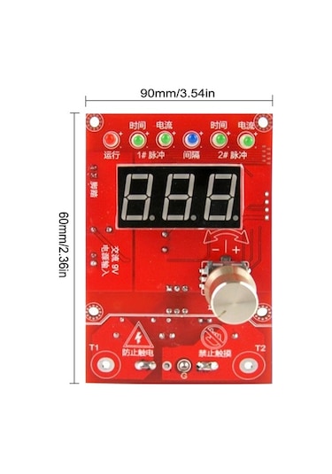 Trendooze Zamanı Transformatör Spot Puls Makinesi Kontrol Kontrol Kaynağı Kartı Ekran Dijital Cihazı Çift Ayarlanabilir Akım Jp
