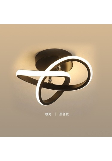 Opulentliving 110v Siyah 3 Yapraklı Tavan Lambası - Sıcak Işık, Koridor & Yatak Odası İçin Optimal Kullanım Siyah