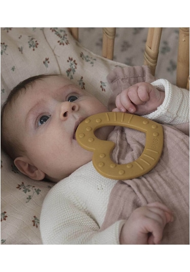Bibs Baby Bitie Heart Peach Dişlik Turuncu