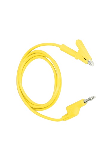 Maiyame J.70035-1 4mm Sarı Elektrik Test Kablosu, Esnek Silikon Kapaklı Bakır Alligator Klipsi, 20a 3000v Akü Testi İçin