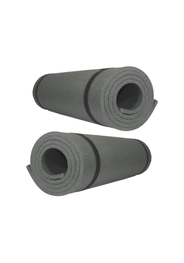 Foamstore 180 x 60 CM 10 MM Kamp ve Yoga Matı Antrasit 2 Adet Antrasit
