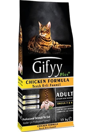 Gifyy Tavuk Etli Yetişkin Kedi Maması 15 KG