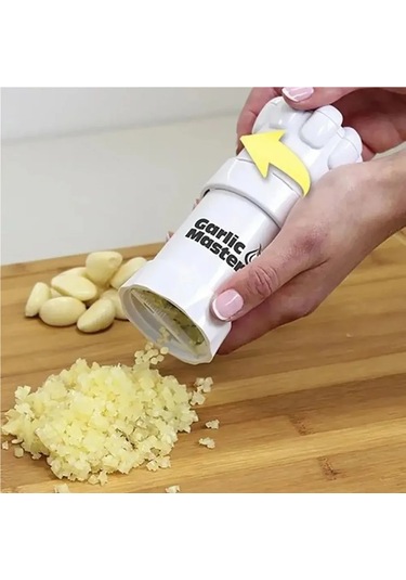 Jialan Çok Fonksiyonlu Sarımsak Presi, Sarımsak Dilimleyici, Beyaz