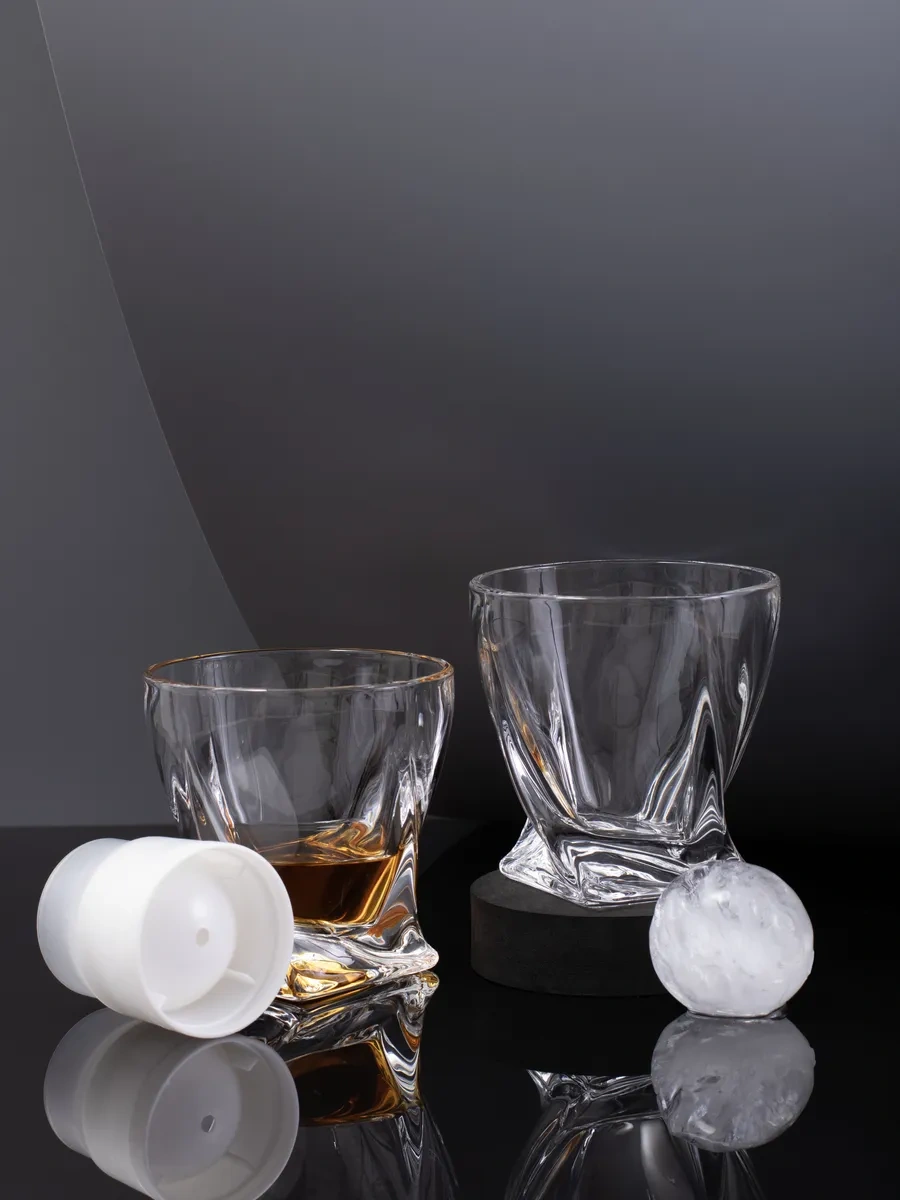 Aura Of Bohemia Cam Bardağı Dönen 2'li Buz Kalıbı 266508731 Şeffaf Kristal