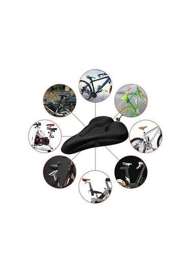 Fochsia 01 Kırmızı Tarzı Yumuşak Kalın Bisiklet Koltuk Nefes Alabilen Sele Kılıfı - 29cm X 19cm X 2,9cm Altın