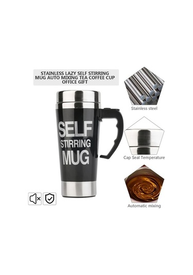 Pazly Cbtx Fx-589 400ml 304 Paslanmaz Çelik Otomatik Karıştırmalı Kahve Fincanı Yeşil, Fincan Kapaklı Yeşil