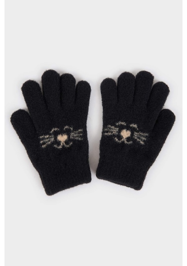 Defacto Kız Çocuk Eldiven F5143a825wnbk27 Siyah