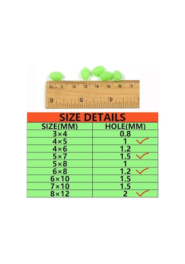 MSO Fosforlu Olta Balıkçılık İğne Stopper Yumuşak Boncuk