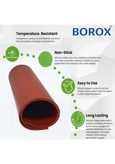 Borox Silikon Levha - Tezgah Koruyucu - Altlık - 17,5x17,5cm