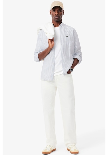 Lacoste Men's Regular Fit Blue Shirt Standart Kesim Erkek Gömlek Mavi
