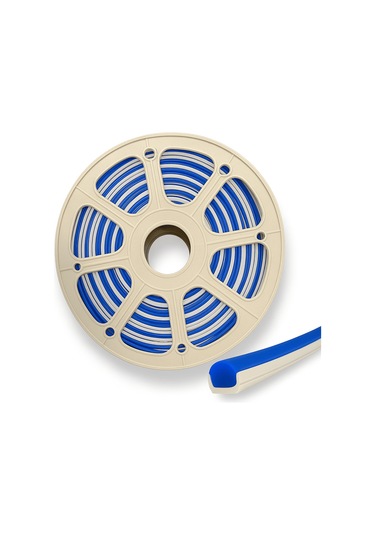 Mavi 6mm İkinci Nesil Silikon Neon Led Şerit Kılıfı 5 Metre Difüzör Tüp Led Hariç