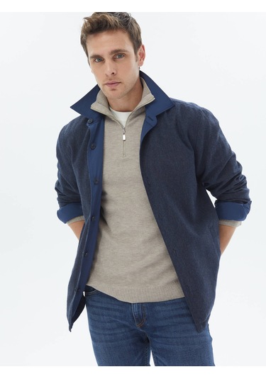 Lacivert Dokuma Mont Lacivert