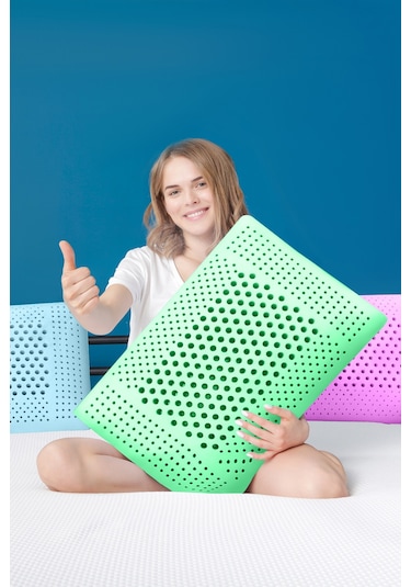 Viscofoam Air Terapi Hava Kanallı Ortopedik Yastık Visco Yastık Yeşil 60x40x16cm