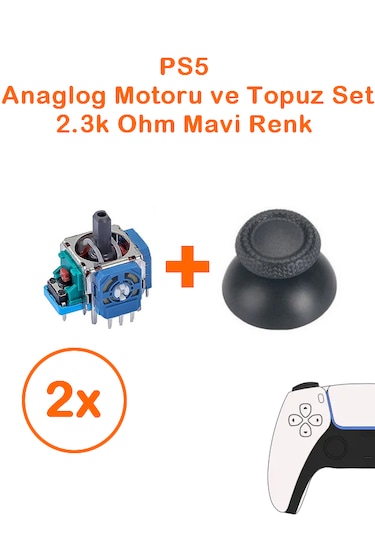 2 Adet Ps5 Analog Motoru Ve Başlık Topuz Set