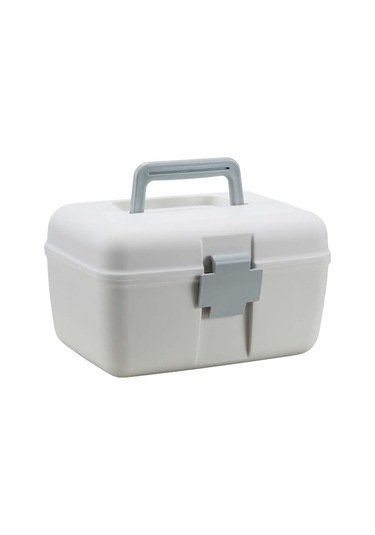 Suntek İlaç Saklama Kutusu Organizatör Konteyner Kozmetik Mavi