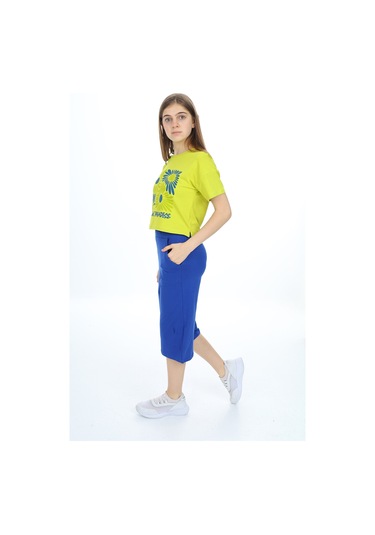 Toontoy Kız Çocuk Flw Paradıse Yazı Baskılı Kaprili Takım Yeşil