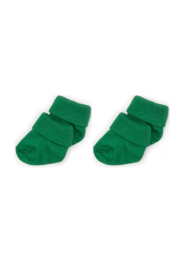 Novibaby 2'li Bambu Bebek Çorap I Pine Green I 0 6 Ay I Yeşil Yenidoğan Bebek Çorabı Çok Renkli