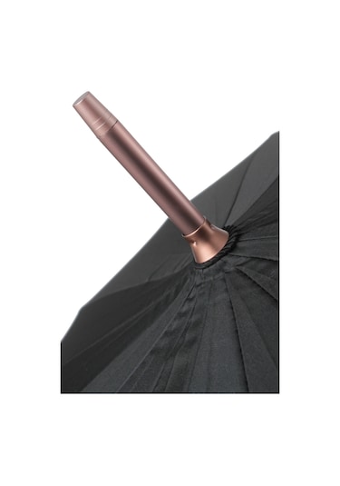 Marlux 16 Telli Fiberglass Kırılmaz Rüzgar Korumalı Lüx Premium Şemsiye Mar10141 - Siyah