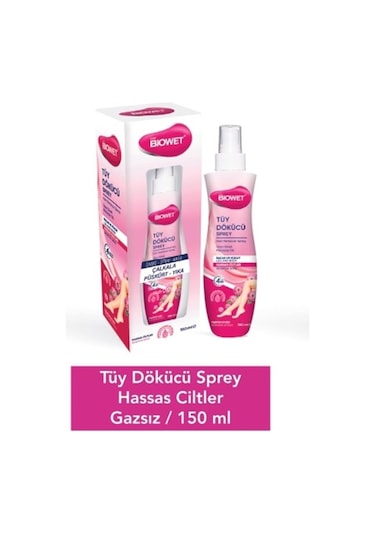 Biowet Hassas Ciltler İçin Tüy Dökücü Sprey 150 ML