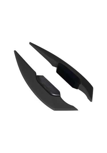 Reedark Motorcycle Atv Elektrikli Bisiklet Ön Kanat Kanatçık Abs Malzeme Spor Stili Evrensel Uyumlu Direk Yapıştırmalı 2 Adet Siyah Siyah