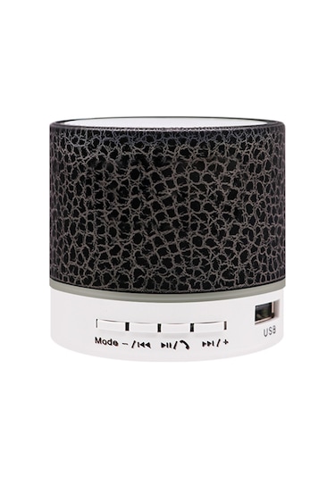 Suofeng Sıçramalı Desenli Mini Bluetooth Hoparlör - Su Geçirmez, Usb/tf Kart Desteği, Araçta Kullanıma Uygun, Zıplayan Işık Özelliği Siyah