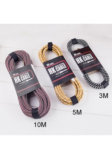 Sones Ahşap Gitar Bas Bağlantı Kablosu Gürültü Azaltıcı Ses Kablosu, Kablo Uzunluğu: 10 M, Rastgele Renk Teslimatı