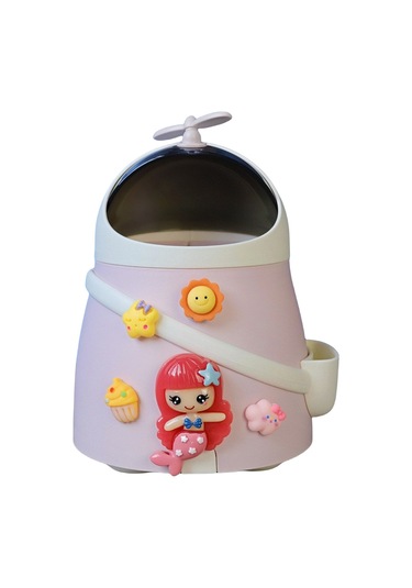 Pazly--sevimli Denizkızı Bebek-çocuk Çöp Kutusu-depolama Kovası-kağıt Sepeti-masaüstü