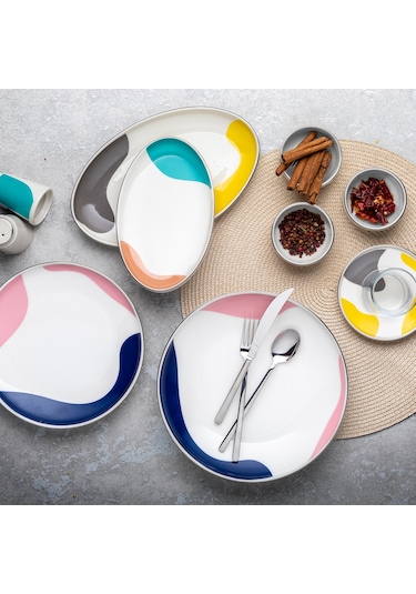 Aryıldız Colorbrush 31 Parça 6 Kişilik Kahvaltı Takımı