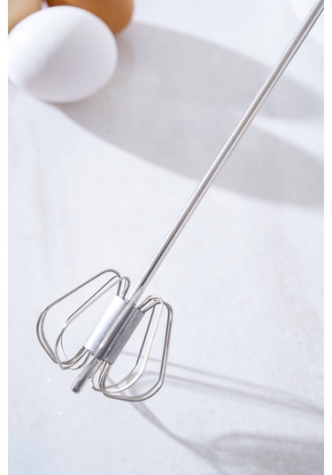 Evero Manuel Çelik Çırpıcı - 30 Cm Silver