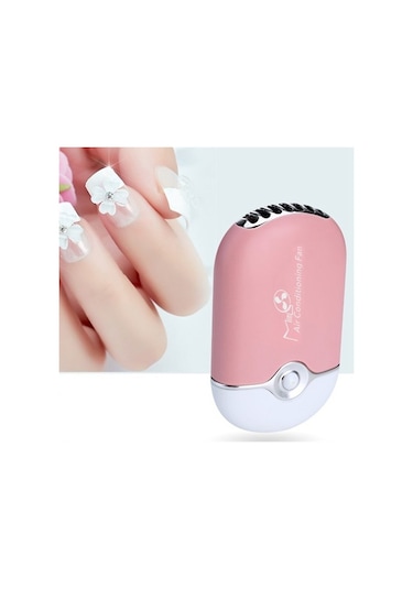 Mini Usb Fan Dahili Lityum Pil Şartlandırma Şarj Edilebilir Jgffhc Pembe