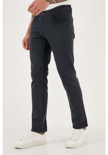 Buratti Pamuklu Regular Fit Normal Bel Boru Paça Jeans Erkek Kot Pantolon 2211C40Parma Antrasit