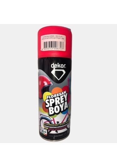 674 Kırmızı Floresan Sprey Boya 400 Ml Floresan Kırmızı