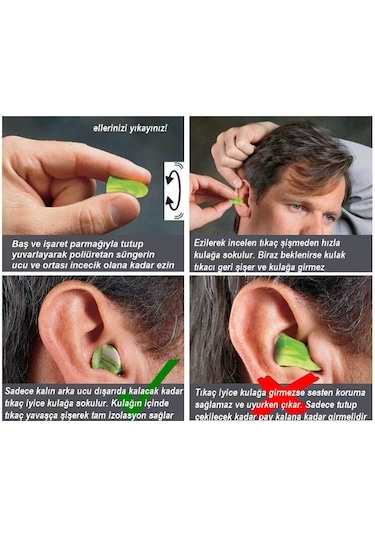 Moldex Yumuşak Ağrı Yapmayan Tıkaç & Uyku Tıpası Yeşil