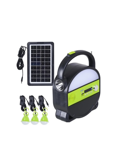 Dat Dt-9017b Solar Kamp Lambası Acil Durum Işığı Şarjlı Siyah