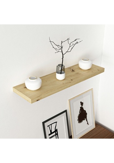 Minarmobilya Minar Gizli Tutuculu Duvar Rafı 80 Cm - P.Beyaz