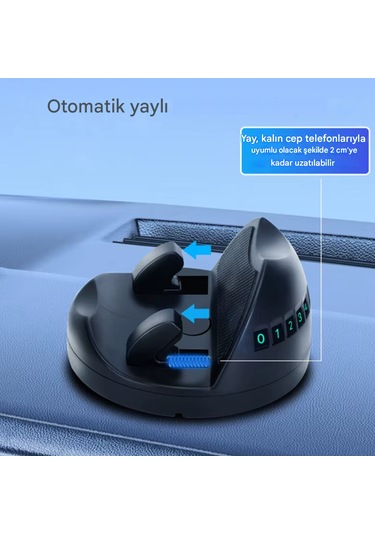 Hr18 Araç İçi Telefon Tutucu Torpidoya Yapışan + Park Teli Numara