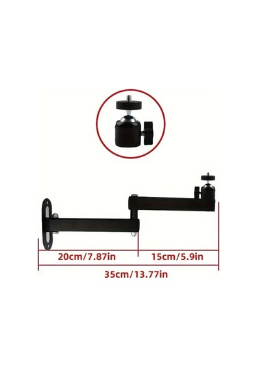 Xuweiwei Siyah 13.78inç Kollu Katlanır Projektör Braketi 360 Dönüş 4kg Taşıma