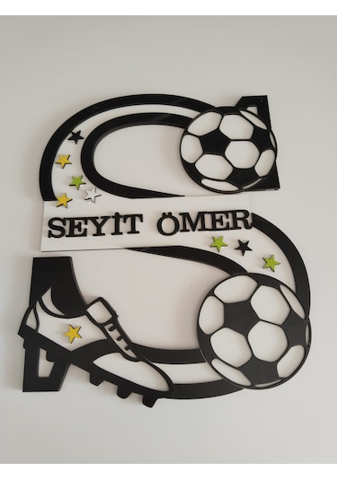 Bebek-çoçuk Odası Kapı & Duvar Süsü S Harfi Kişiye Özel İsim Çok Renkli