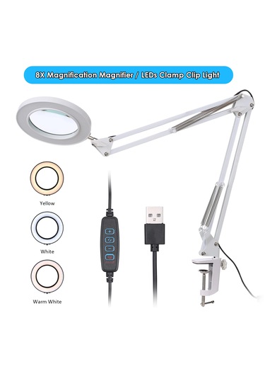 Monozone 8x Büyüteç Led Işık Kısılabilir 3renk Aydınlatmalı