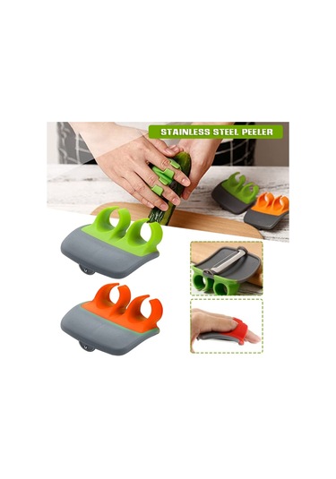 Patates, Meyve, Mutfak Sebze Soyucu İçin Palmiye Eli İşemek Turuncu , Boyut:2 Adet Turuncu Beyaz