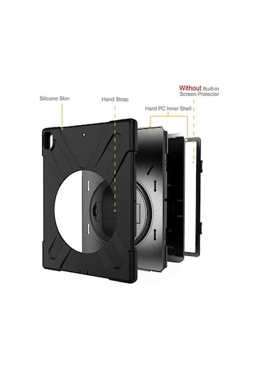 Duxweel Apple Uyumlu iPad Pro 12.9 3.Nesil Standlı Zırh Kılıf/Shockproof