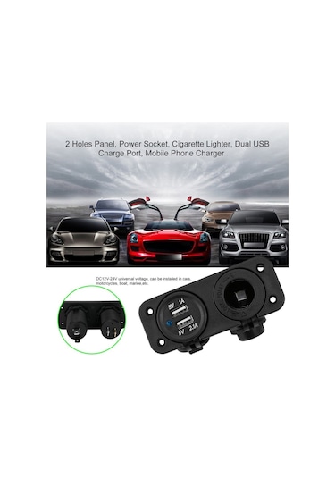 Marine Şarj Usb Soketi Paneli 12-24V