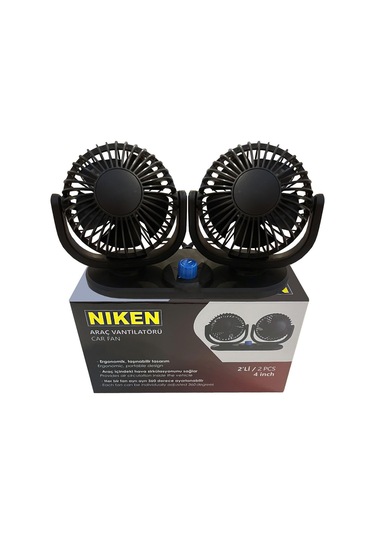 Oto Vantilatör Çift Fanlı Torpido Üstü 2 Kademeli 12 Volt