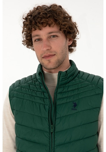 U.s. Polo Assn. Erkek Koyu Yeşil Yelek Dokuma 50312012-vr079 Koyu Yesıl