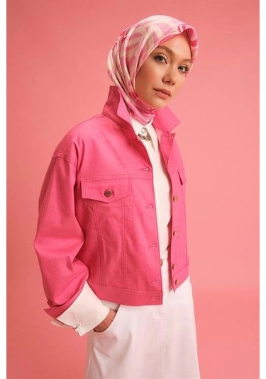 Armine Kısa Denim Ceket 24y5405 Orkide Pembe