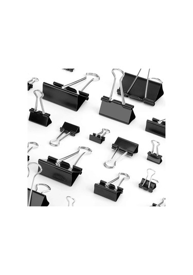 10 Adet/takım Siyah Klasör Klipsleri Foldback Metal Ataçlar