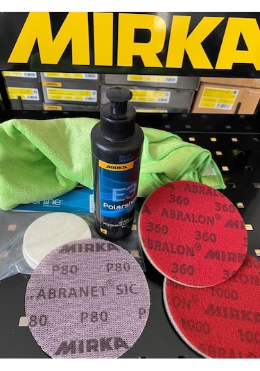 Mirka Cam Temizlik Seti Araç Pasta Seti 6'lı Set (Mirka E3 Cam)