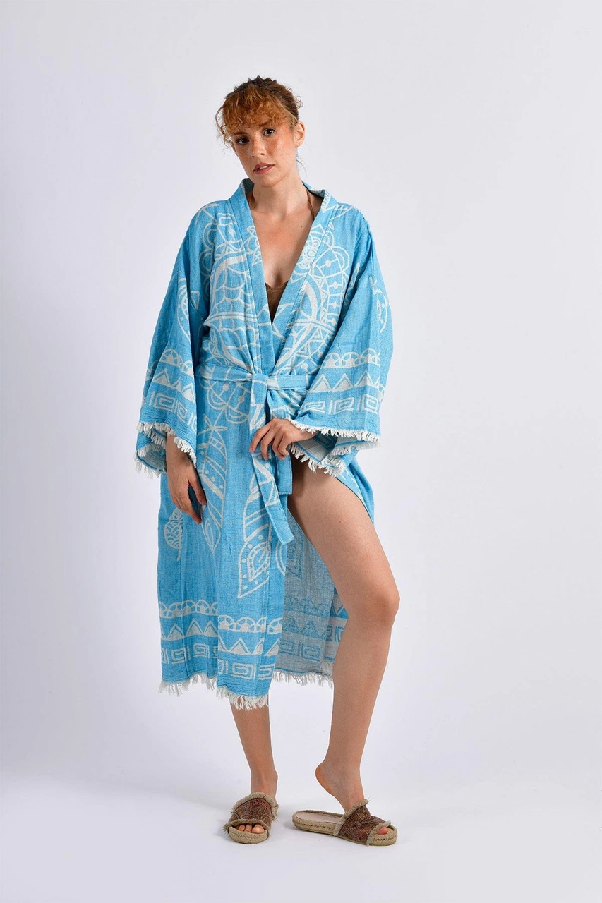 Brandsmithshop Mavi Dreamcatcher Kimono Çok Renkli