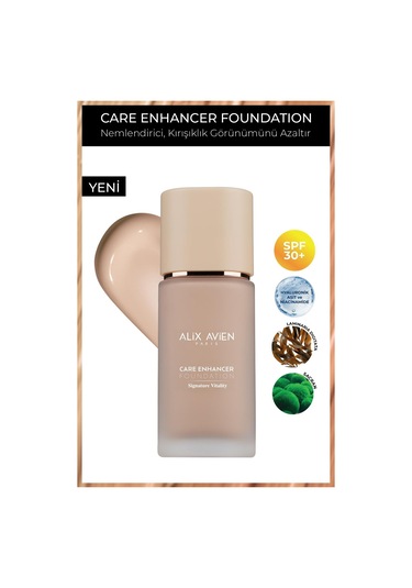 Alix Avien Kırışıklık Karşıtı Nemlendirici SPF30 Parlak Bitişli Fondöten Care Enhancer 803 Rose Buff