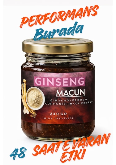 Ginseng, Maca Extract, Tongkat Ali, Çakşır Otu, Panax Içeren Kuvvet Bitkisel Karışımlı Macunu 240 Gr